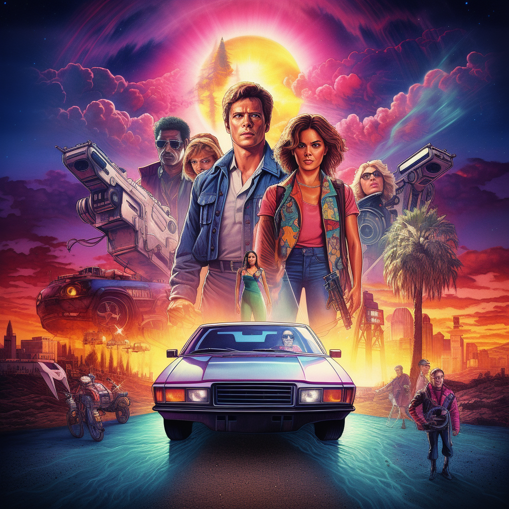 Classic 80s car movie cover