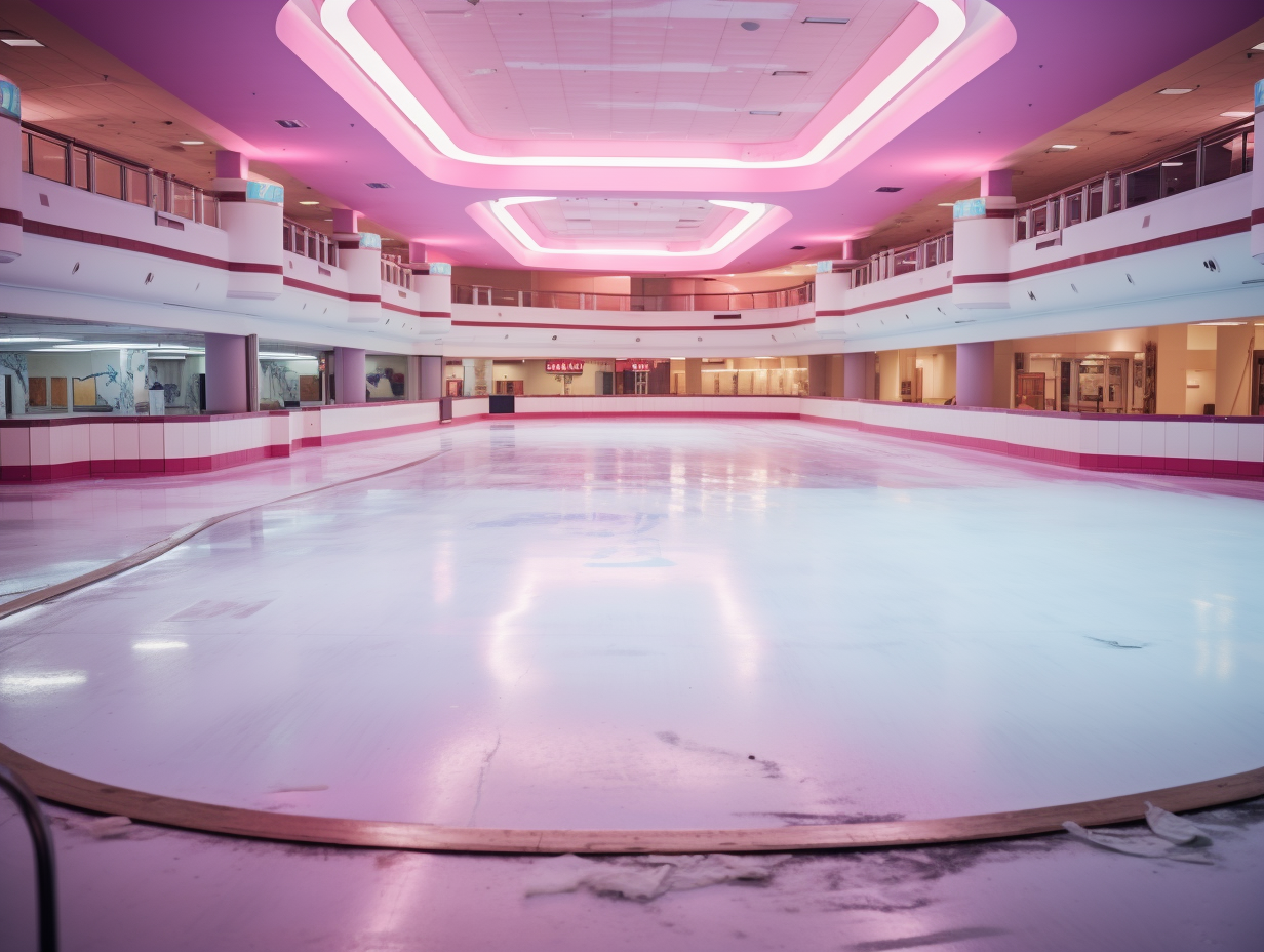 Ice Skating Fun at 80s Mall