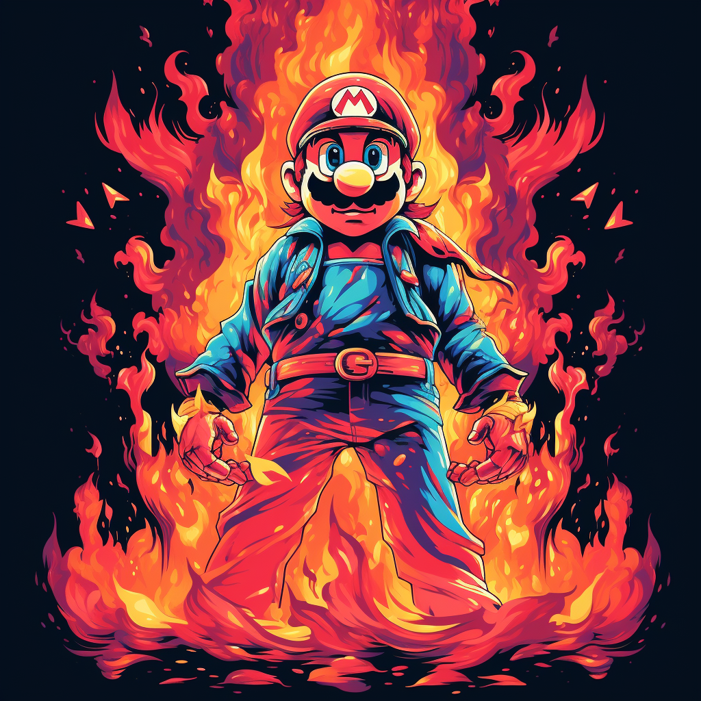 8bit flames image