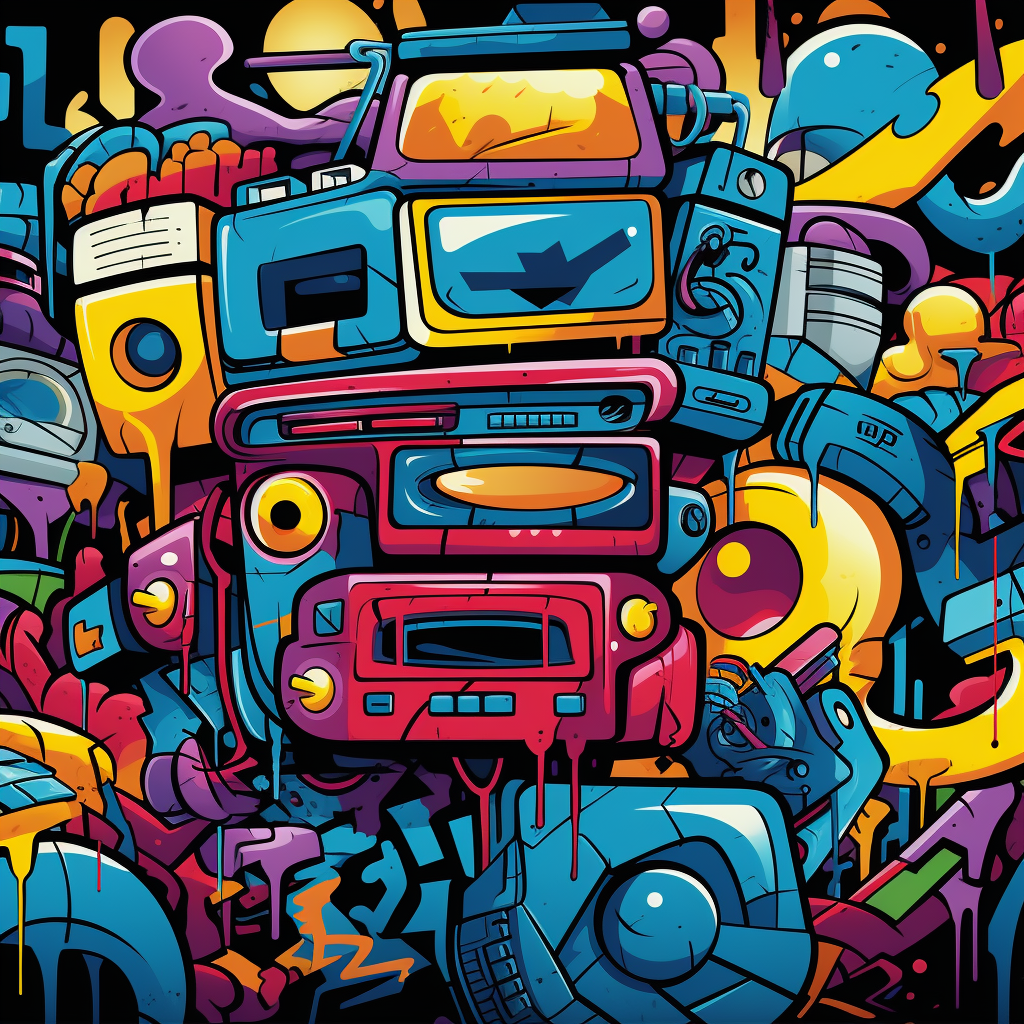 90s internet hiphop graffiti background