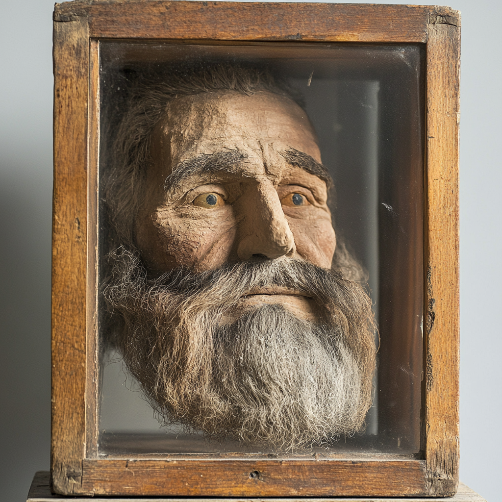 A 1950's Paper Mâché Object with Detailed Beard