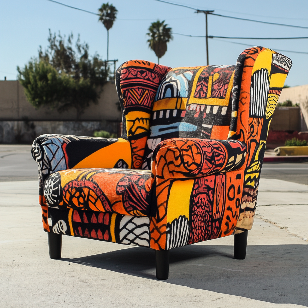 A 3' wide chair inspired by South Los Angeles