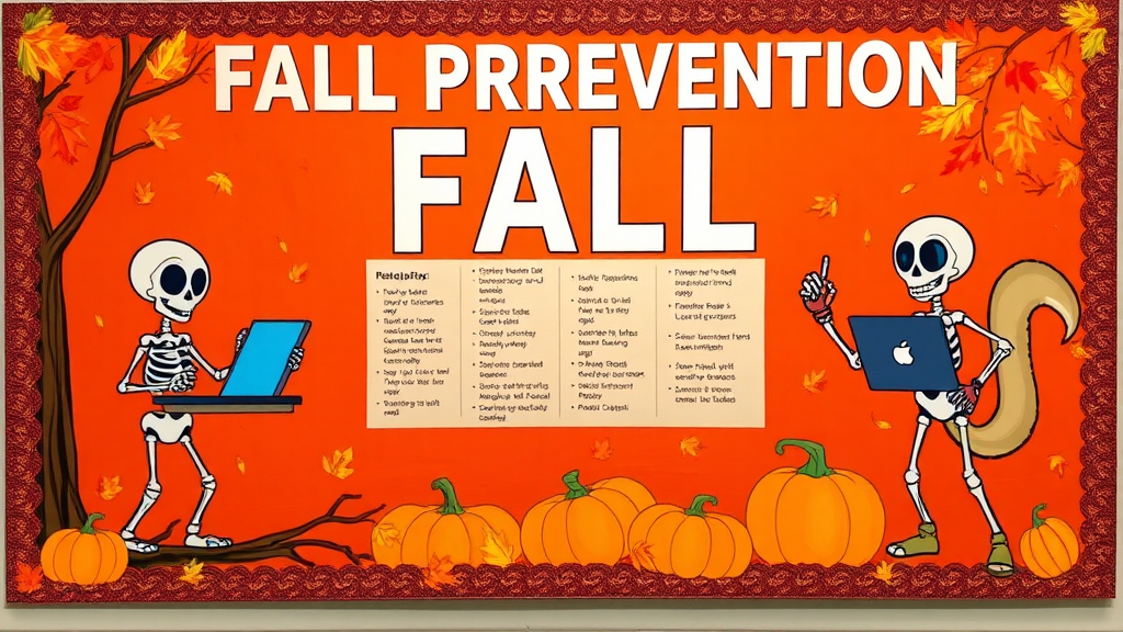 A Autumn Bulletin Board for Fall Prevention Tips