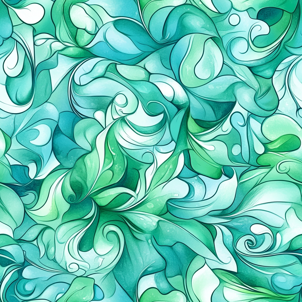 A Beautiful Ivy and Leaf Watercolor Pattern