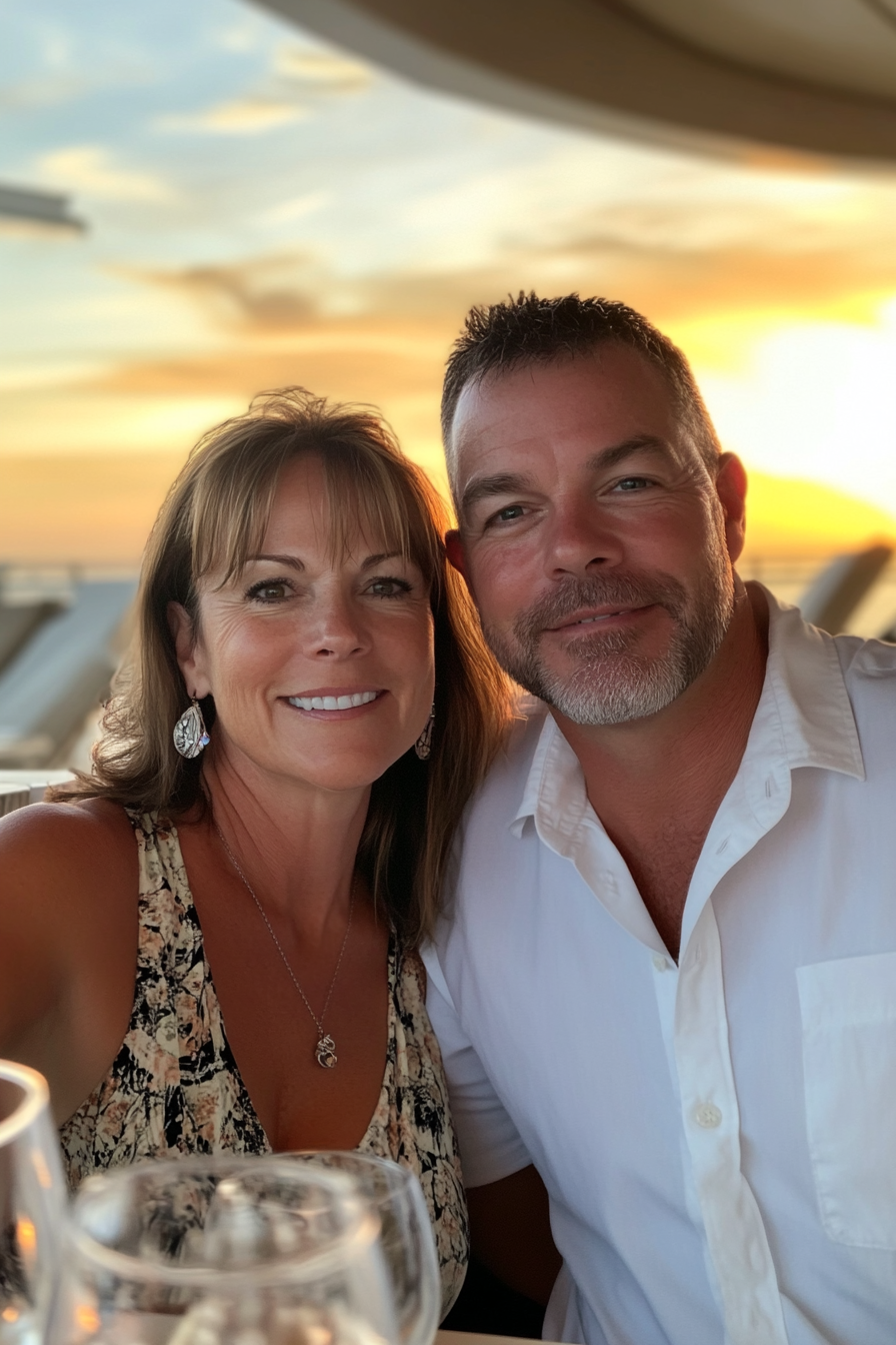 A Beautiful Sunset Dinner Cruise with Fit Couple