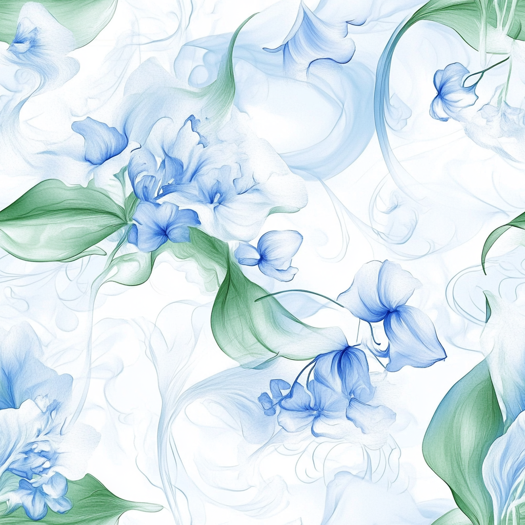 A Beautiful Watercolor Floral Pattern with White Lilies