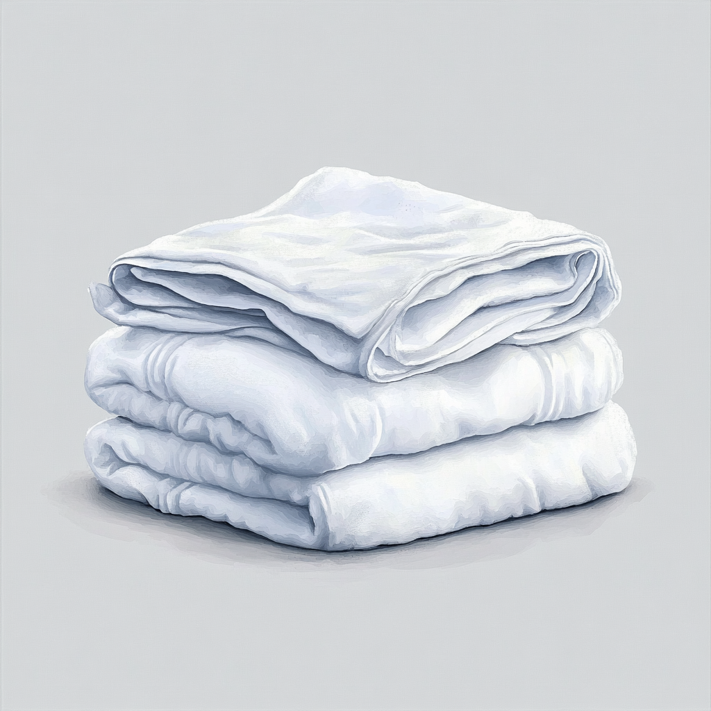 A Beautiful Watercolor of Folded Laundry