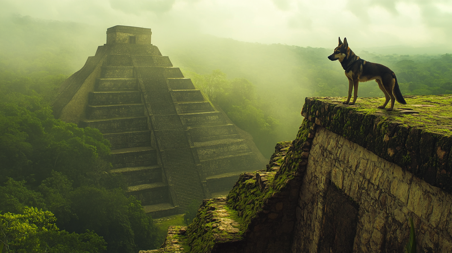 A Beautiful Xoloitzcuicle on Aztec Pyramid