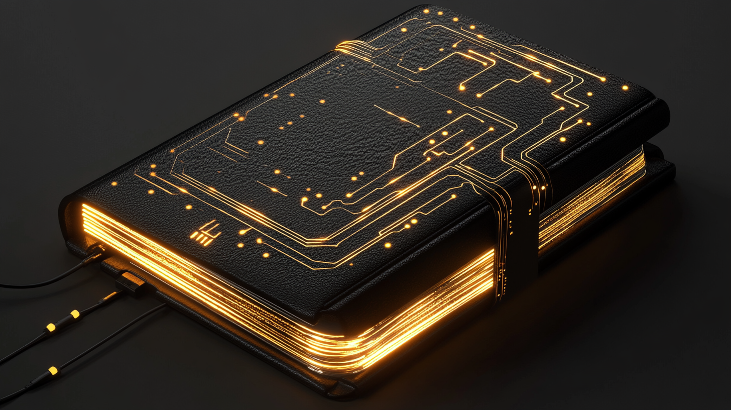 A Black Bible with a Golden Glowing Cover