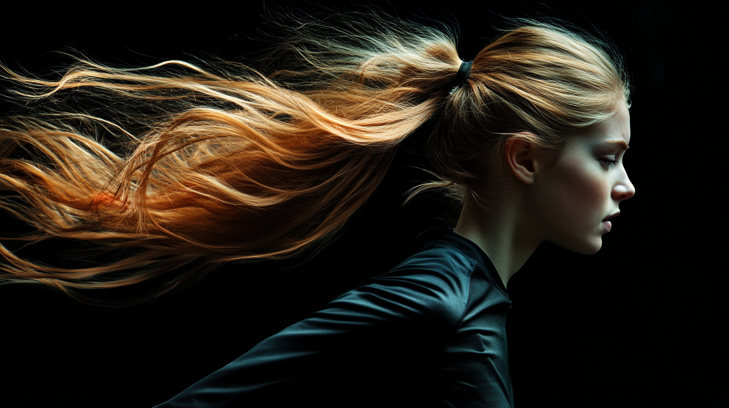 A Blond Girl Playing Sports in a Ponytail