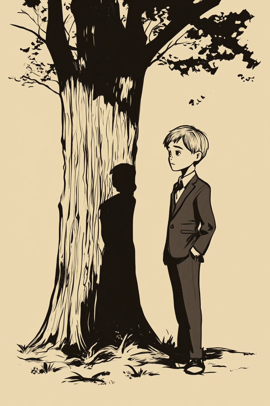 A Boy and Tree: Anime Tattoo Design