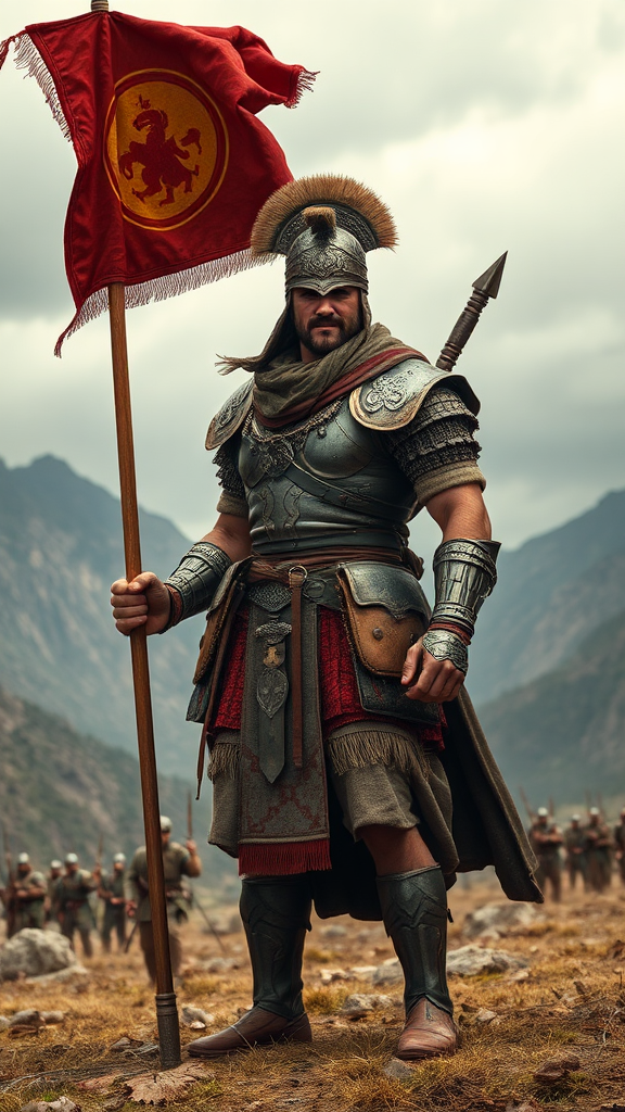 A Brave Sassanian Soldier in Battle