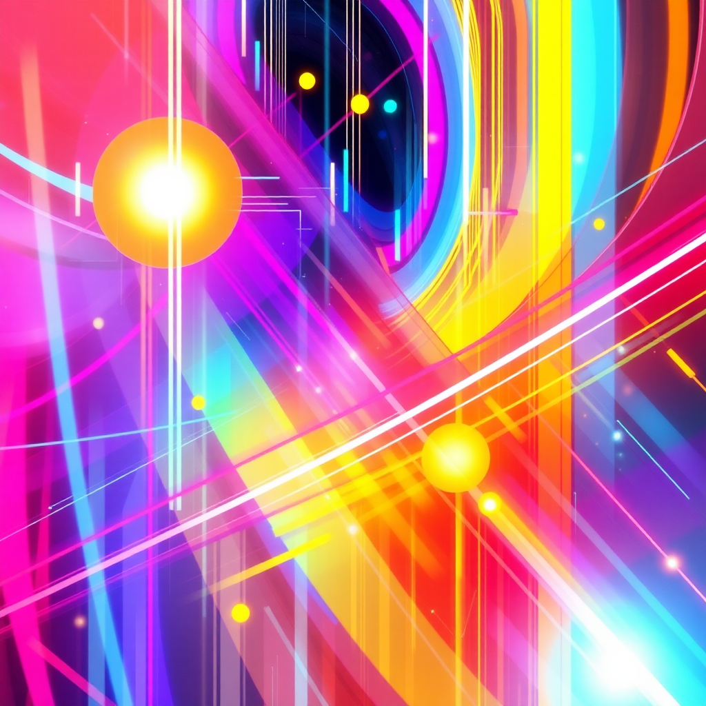 A Bright, Abstract, Futuristic Image