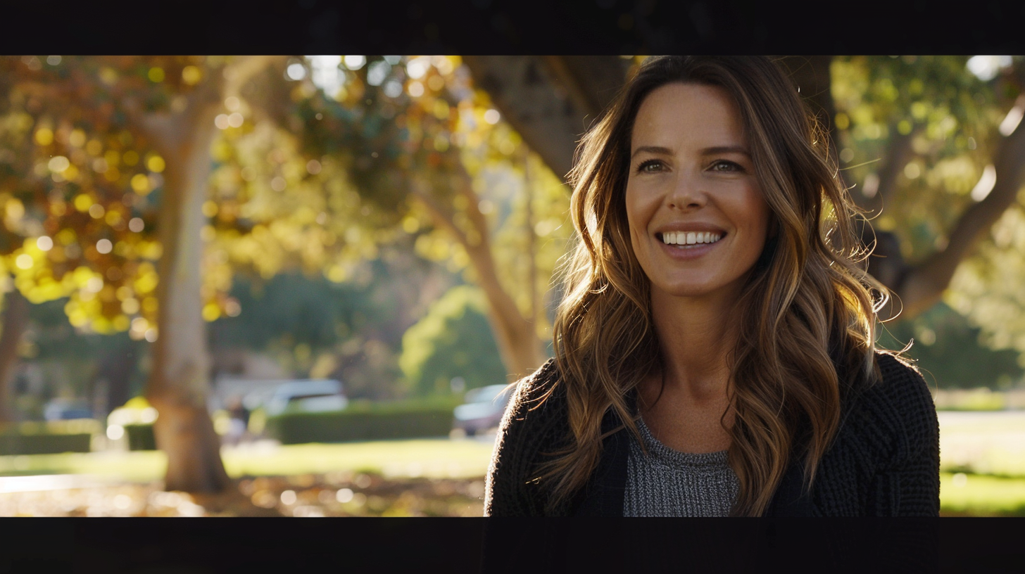 A Bright Kate Beckinsale in City Park Glory