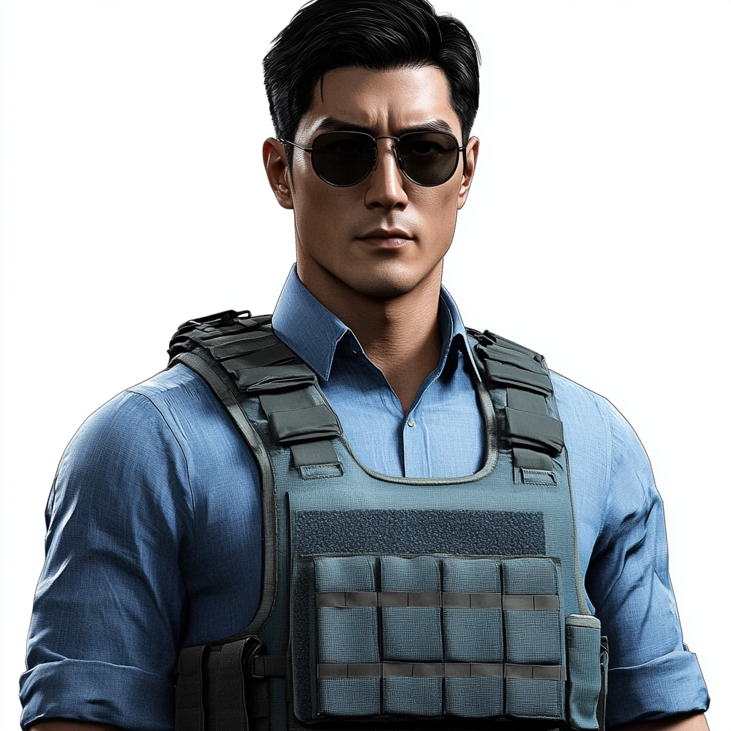 A CIA Agent in Blue Shirt and Vest