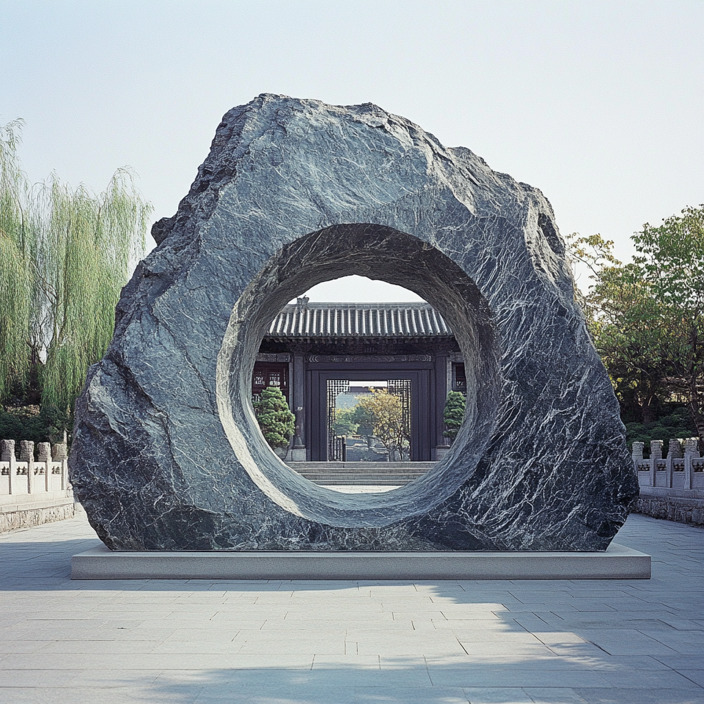 A Chinese big rock symbolizing Earth element strength.