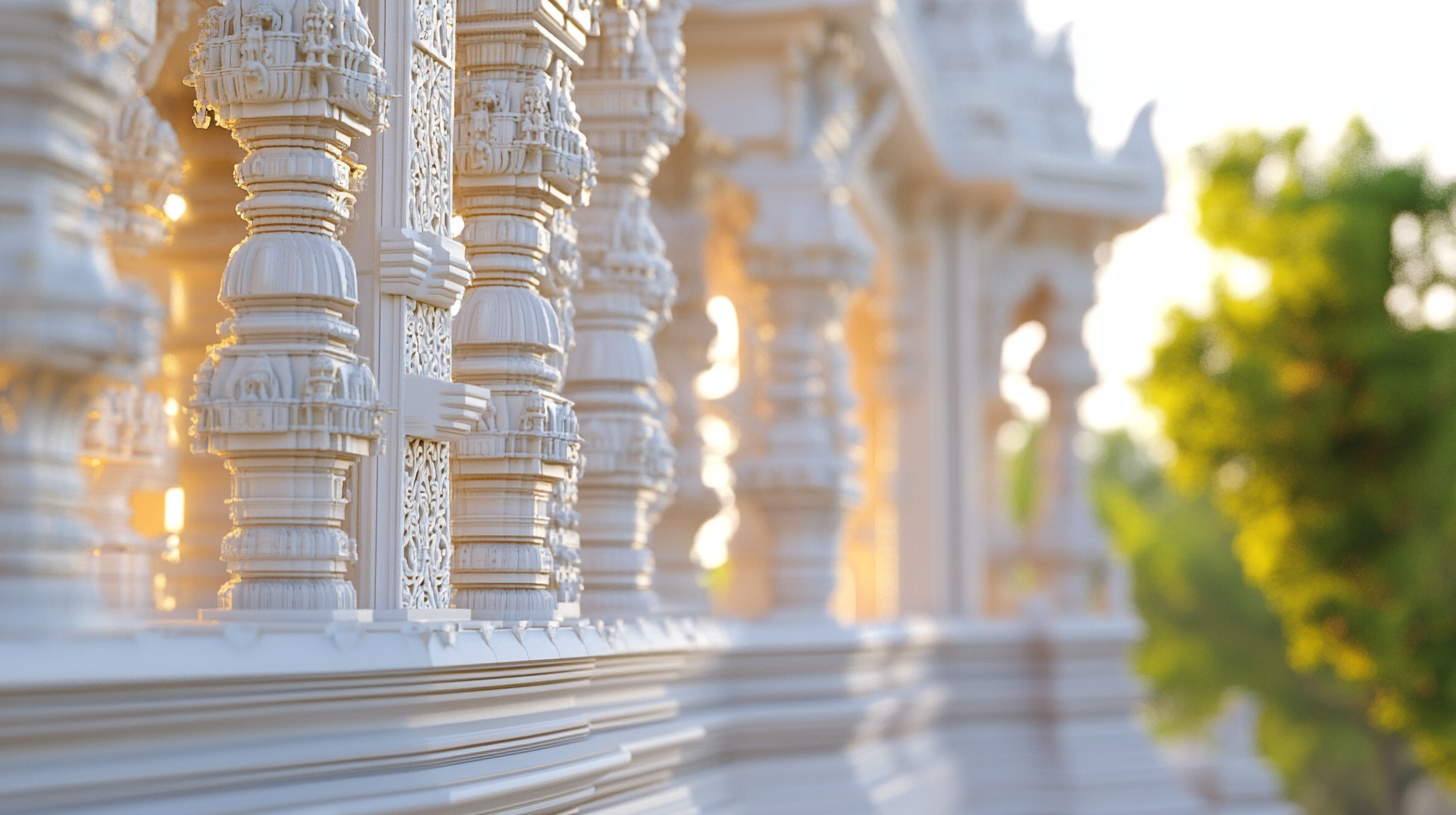 A Close-Up Shot of A Beautiful Indian Temple