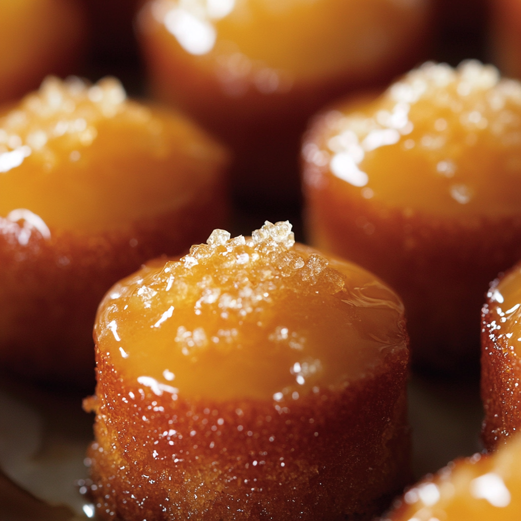 A Close-Up of Moist, Glazed Cake Bites