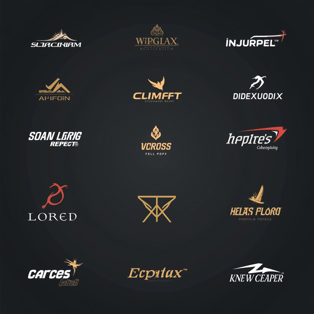 A Collection of Expensive Brand Logos on Dark Gray