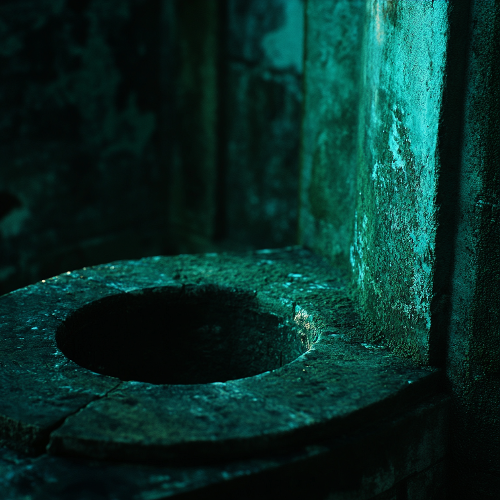 A Colonial Water Well in Cinematic Shadows