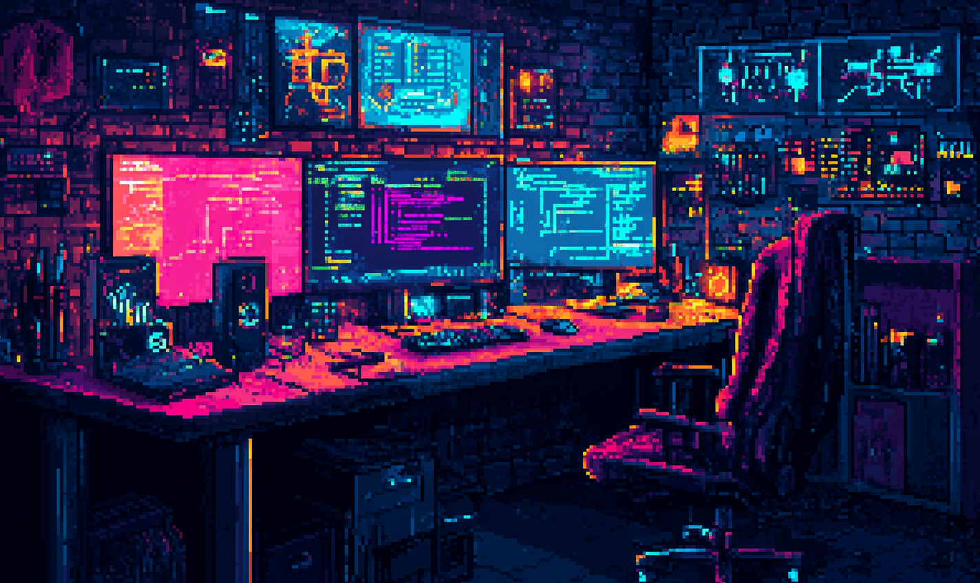 A Colorful Pixel Art of Cybersecurity Skills Gap.