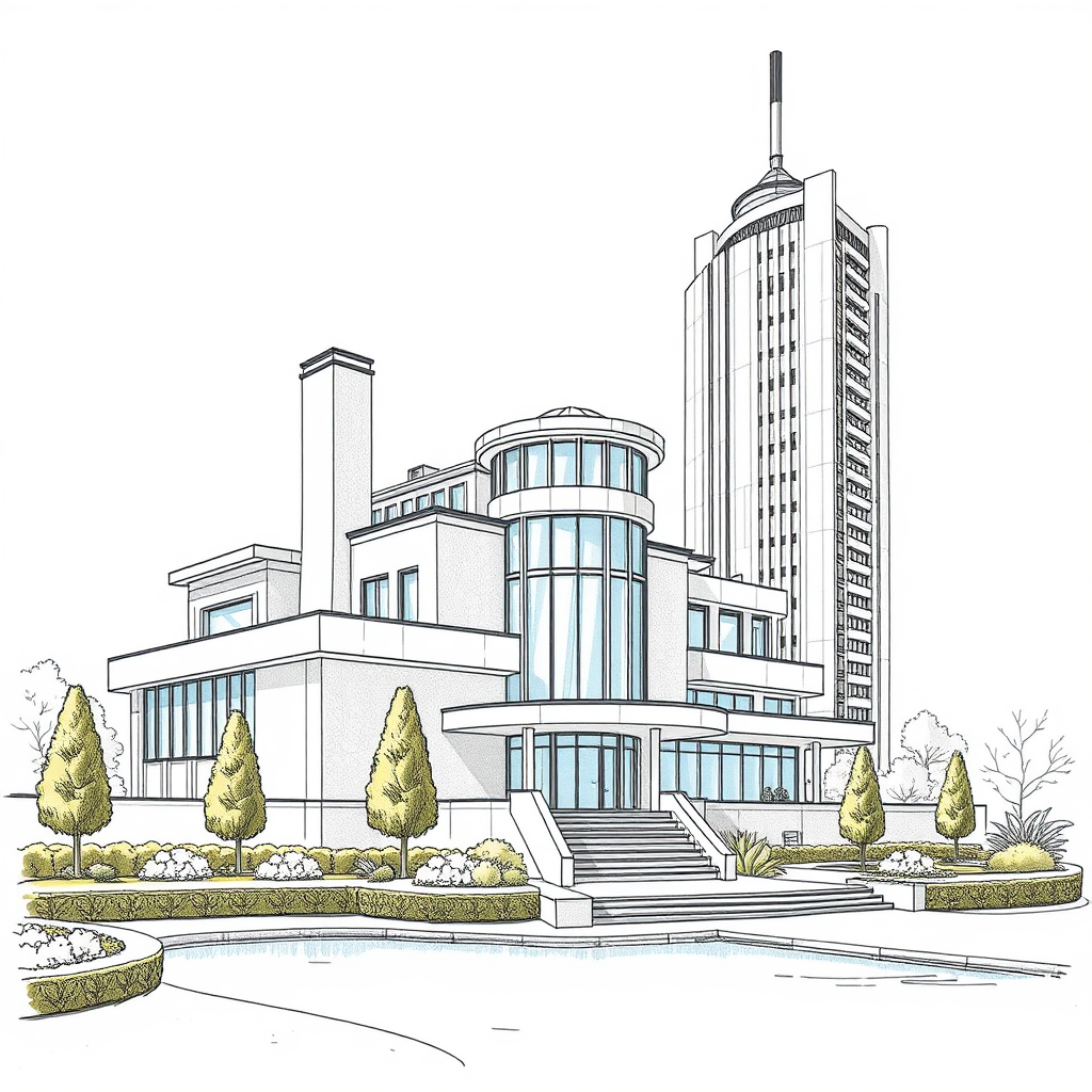 A Contemporary House with Minimalist Gardens