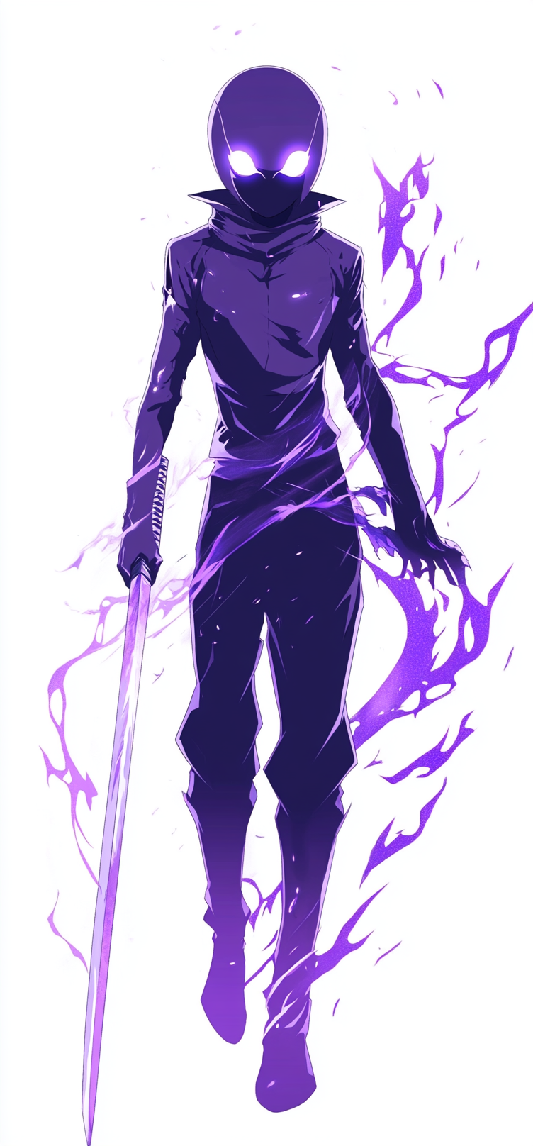 A Cool Powerful Anime Character With Energy Sword.