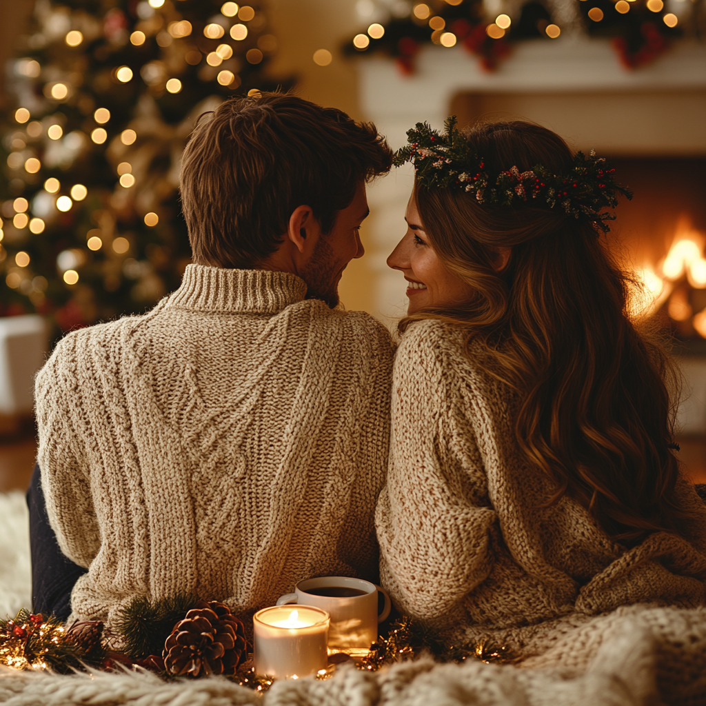 A Cozy Christmas Evening by the Fireplace