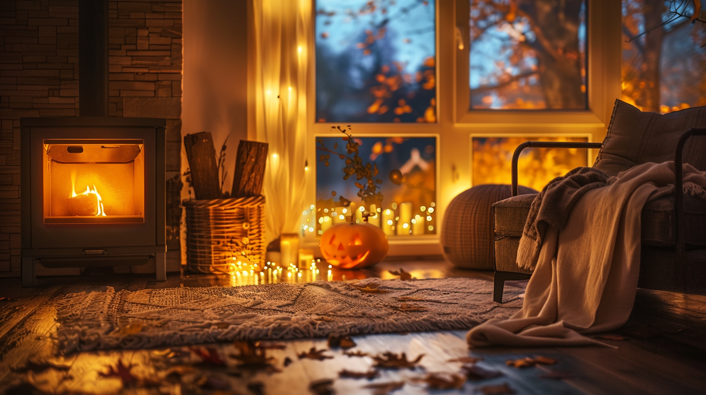 A Cozy Halloween Evening in Modern Apartment