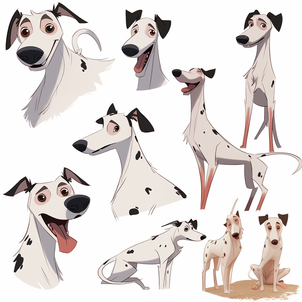 A Cute, Small Male Whippet Dog's Expressions