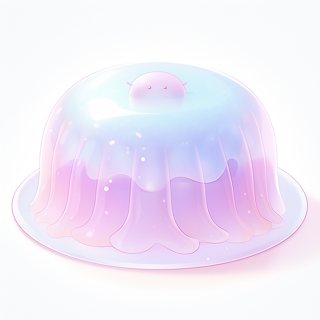 A Cute Jellyfish 3D Icon in Tiny Painting