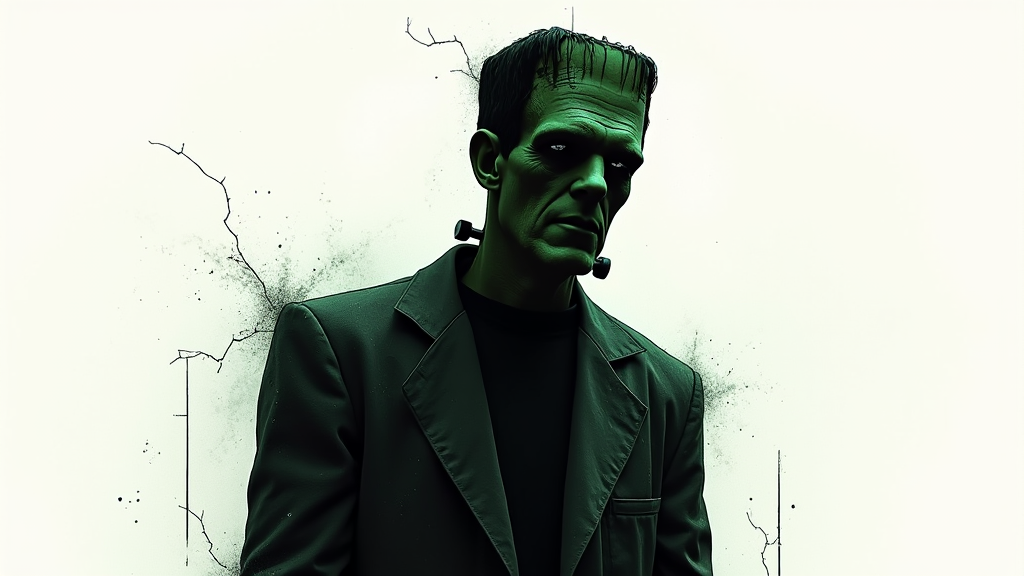 A Dark, Eerie Silhouette of Frankenstein's Monster.