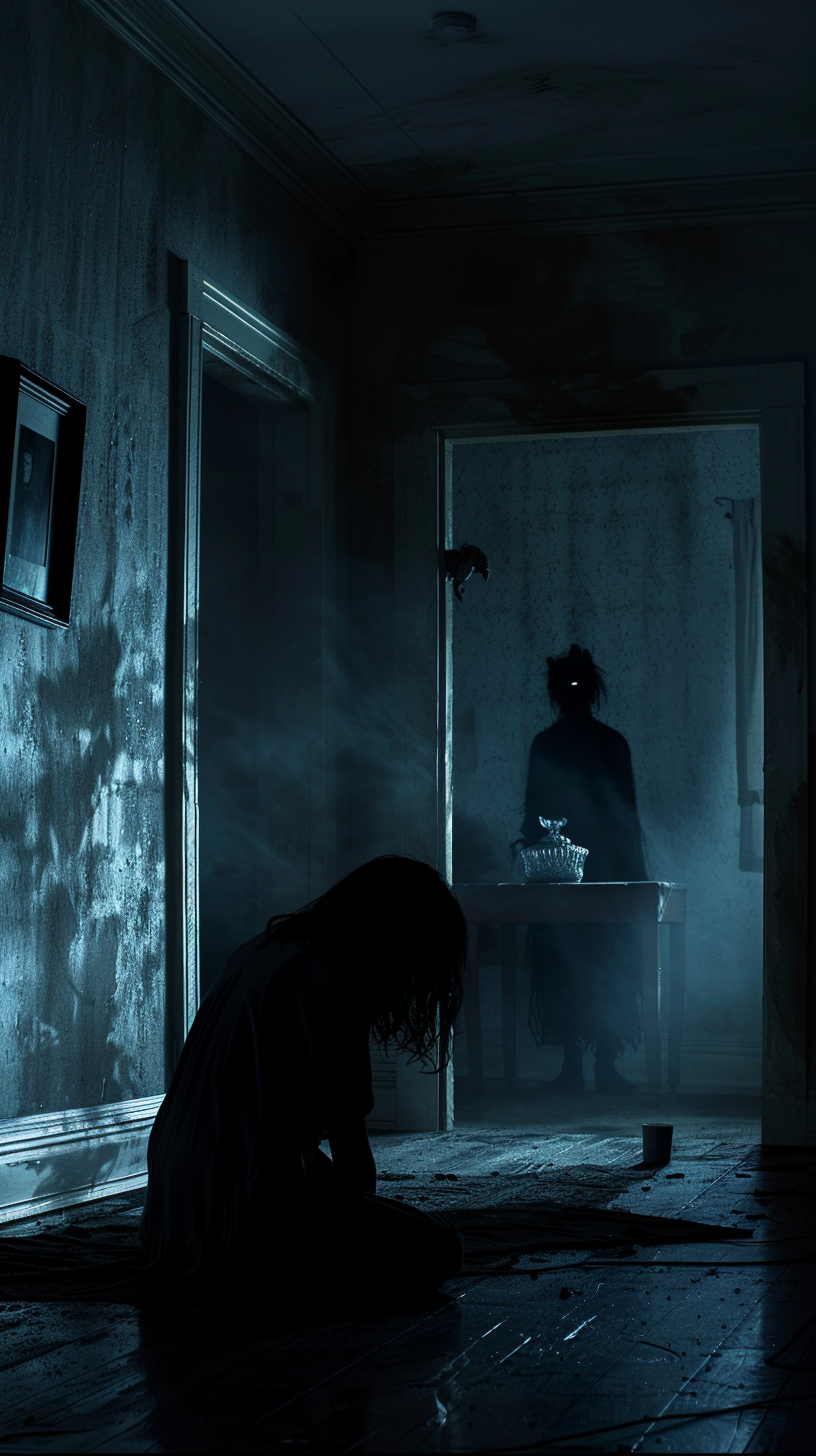 A Dark Scene Symbolizing Grief with The Babadook