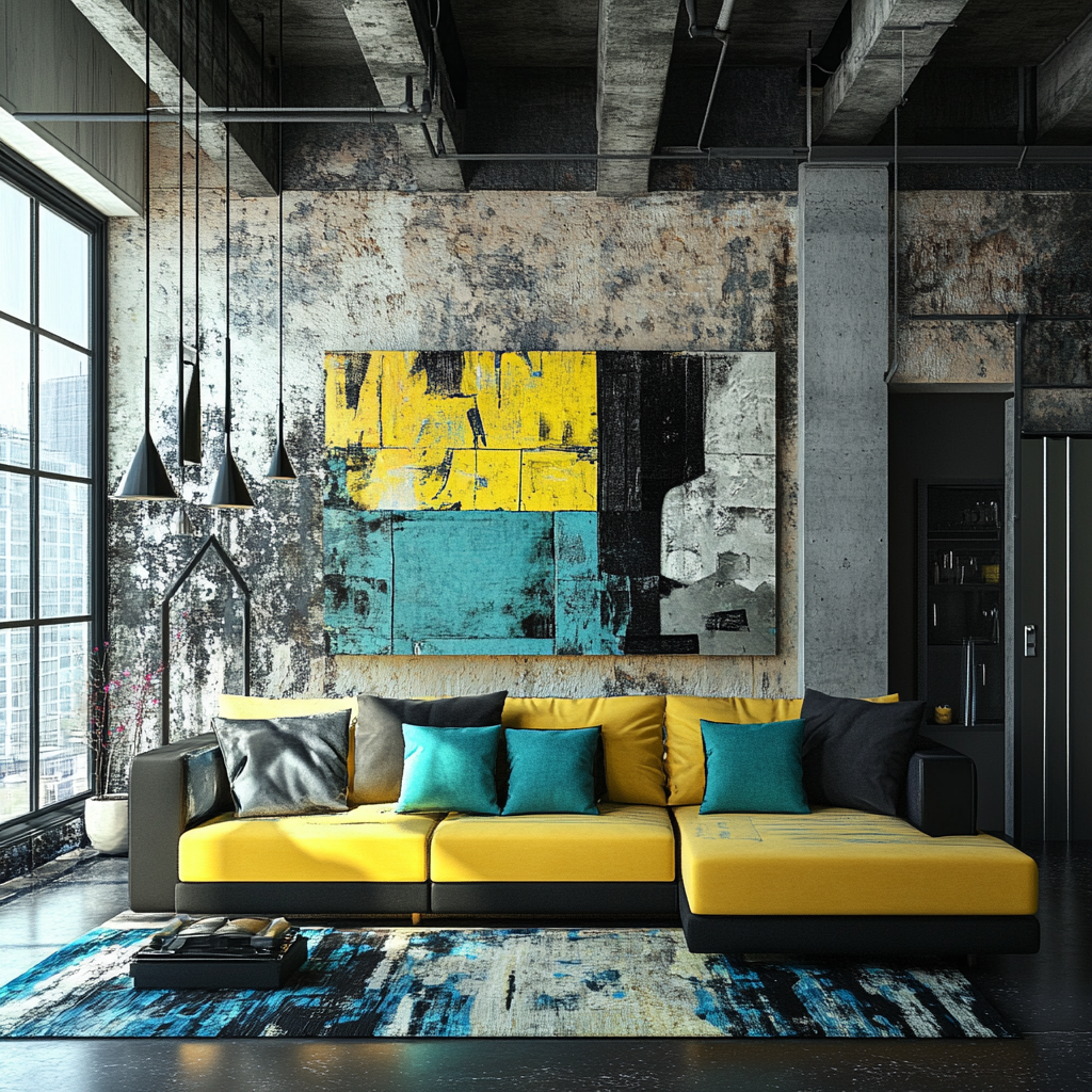 A Design Board for a Urban Style Living Room