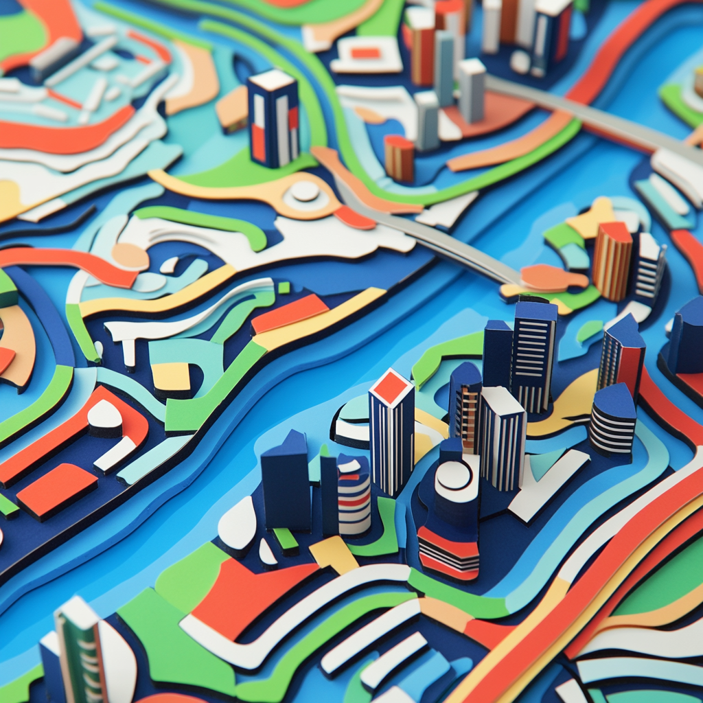 A Detailed 3D Topographic Map of Downtown Tokyo