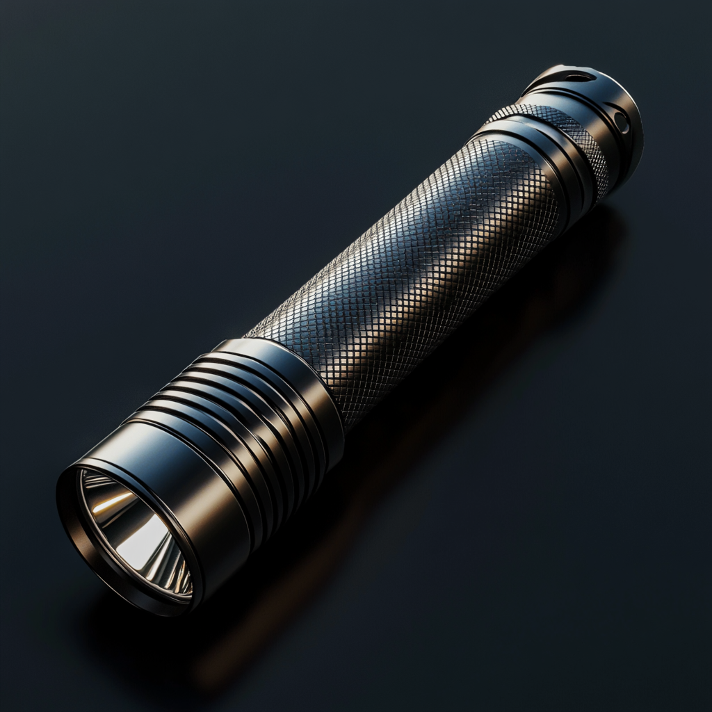 A Detailed Flashlight in High Definition Studio Shoot