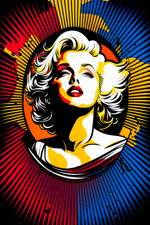 A Detailed Pop Art Poster of Marilyn Monroe