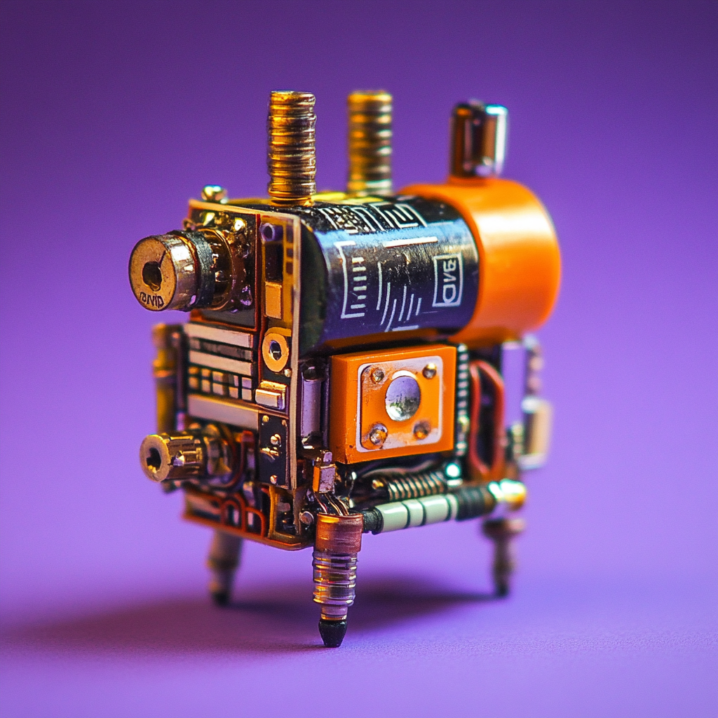 A Detailed Toy Crafted from Old Electronics