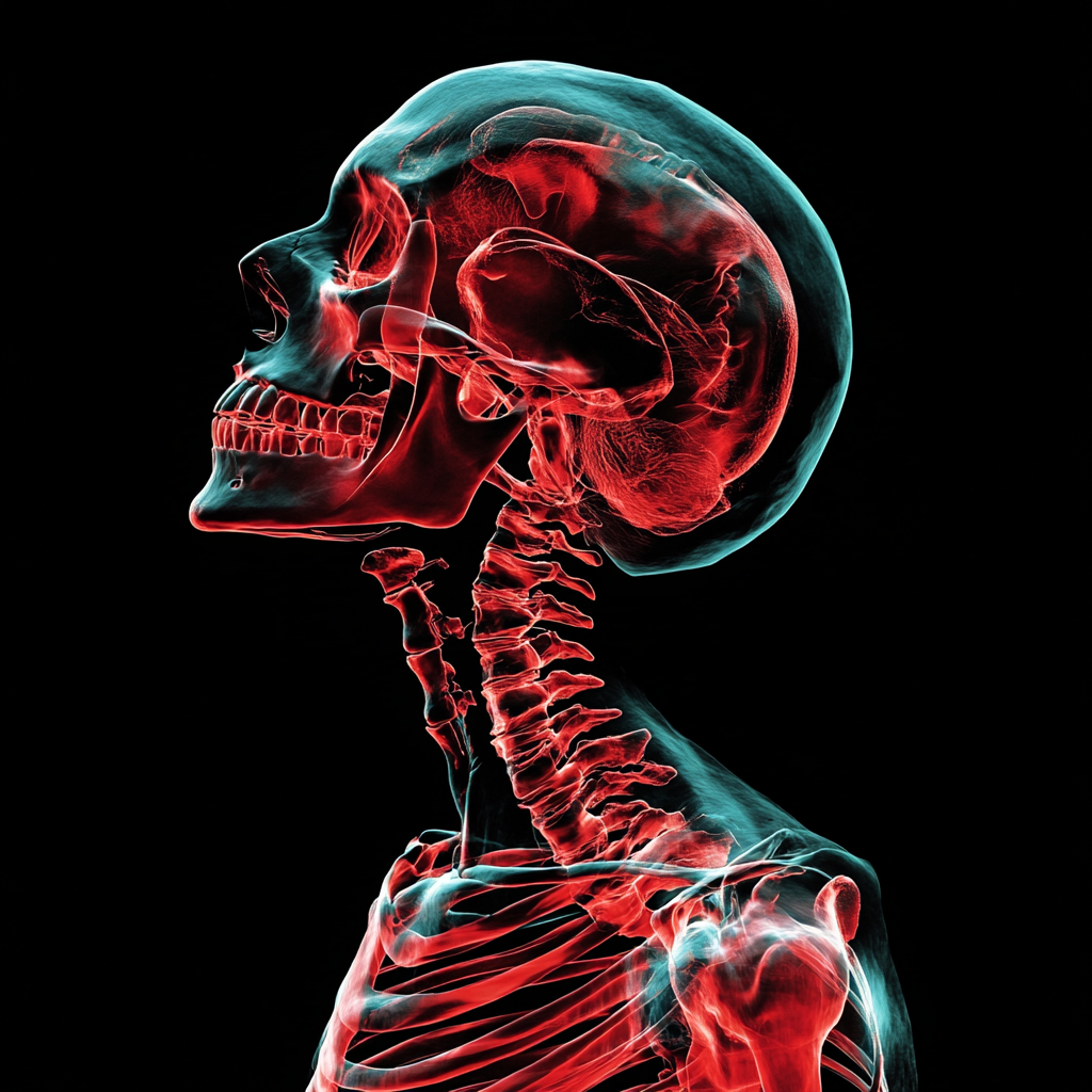 A Detailed X-Ray Image of Migraine Pain