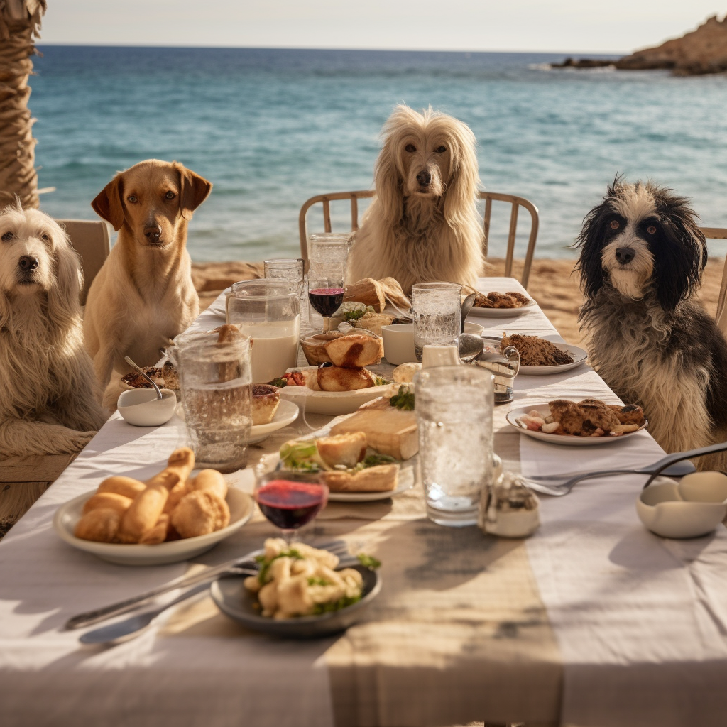 A Doggie Brunch on Mallorca Beach