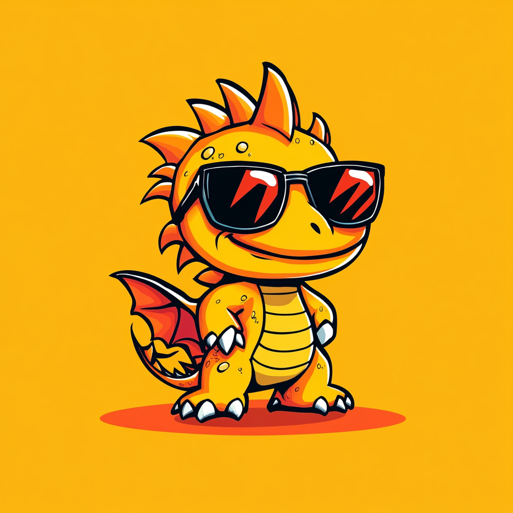 A Dragon Mascot Named Sunny Spikes Wearing Sunglasses