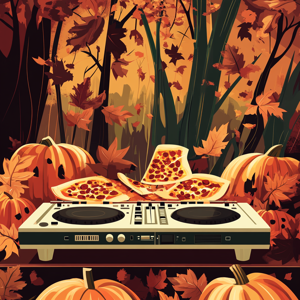 A Fall Pizza Party With Broken Pumpkins