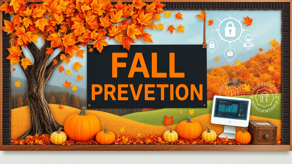 A Fall-Themed IT Safety Bulletin Board Design