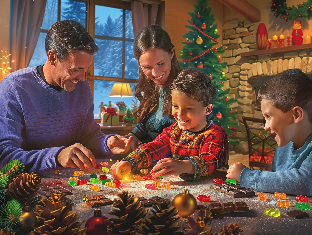 A Family Enjoying Sugar-Free Holiday Treats Together