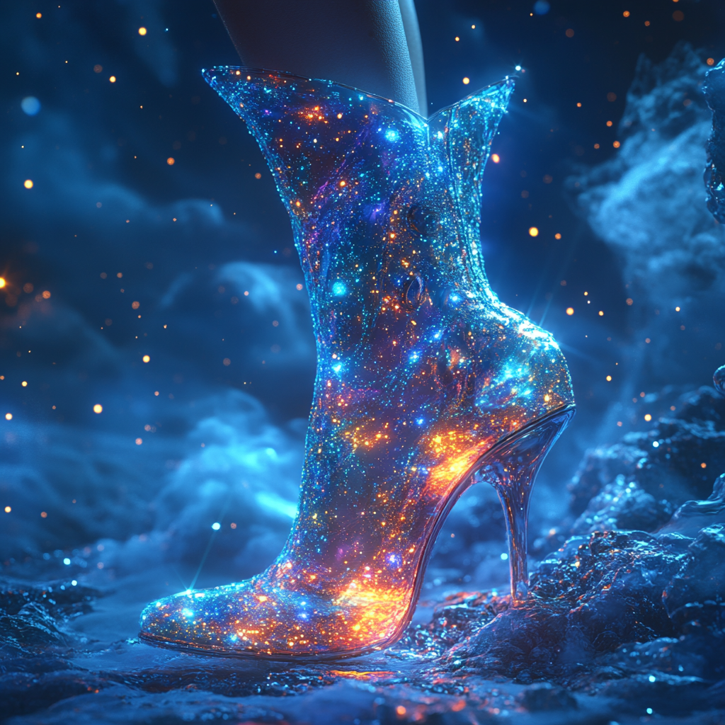 A Fantasy Cosmic Shoe Glows in Galaxy