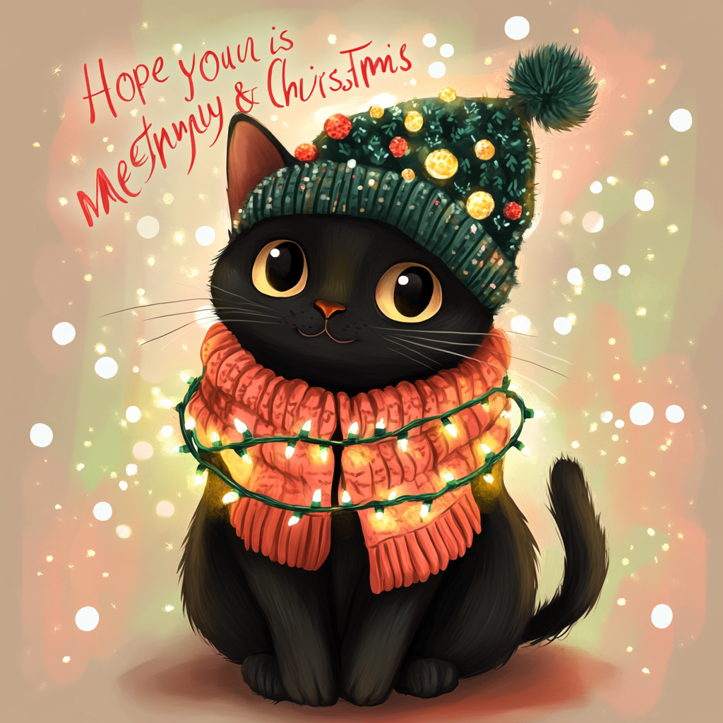 A Festive Cat: Meowy & Bright Christmas Spirit