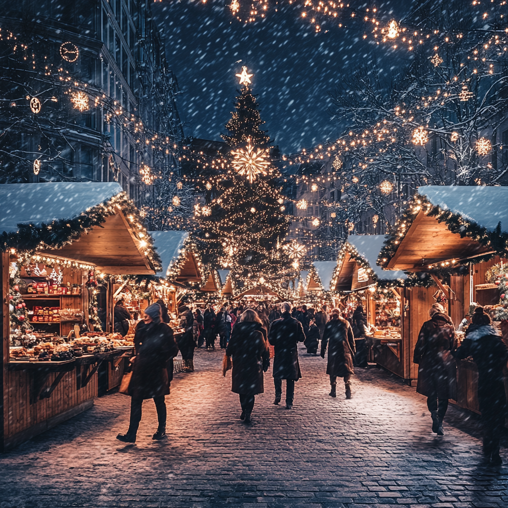 A Festive Christmas Market in Hamburg