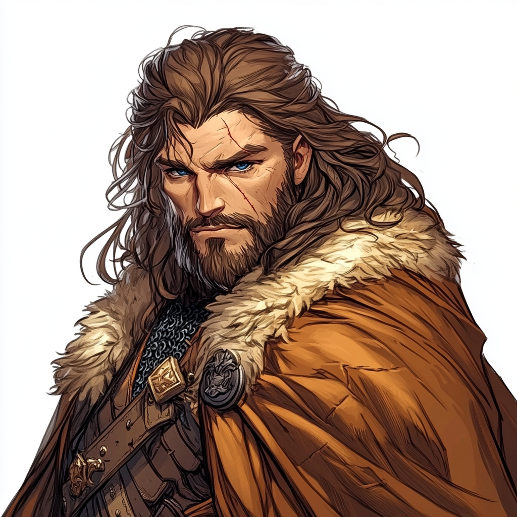 A Fierce Kind Male Barbarian in Fantasy Medieval