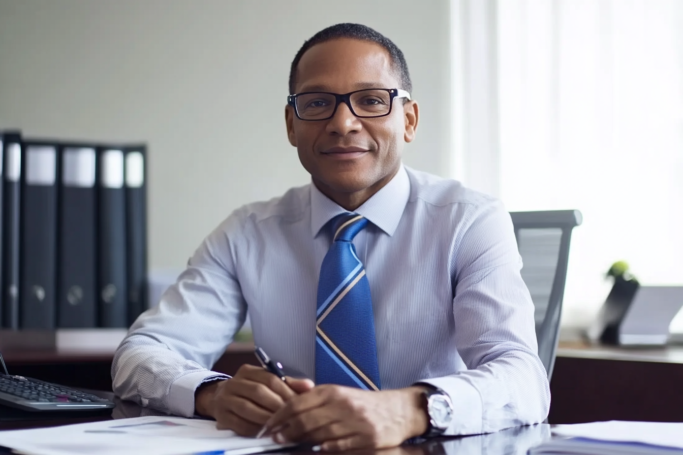 A Financial Advisor at Desk