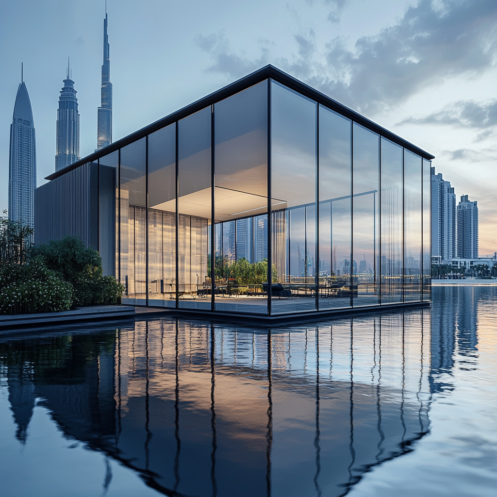 A Floating Glass Box by Dubai Creek: Serene Elegance